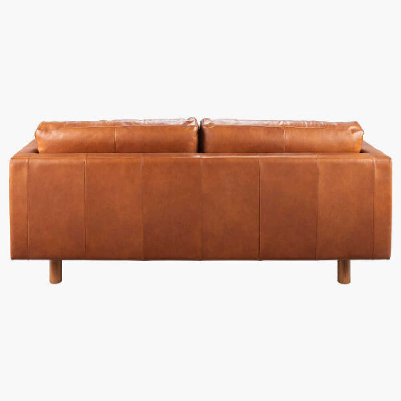 SURYA Fitz Brown Leather Living Room Sofa (HBG13794)-HBG