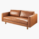 SURYA Fitz Brown Leather Living Room Sofa (HBG13794)-HBG