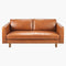 SURYA Fitz Brown Leather Living Room Sofa (HBG13794)-HBG