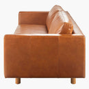 SURYA Fitz Brown Leather Living Room Sofa (HBG13794)-HBG