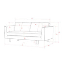 SURYA Fitz Brown Leather Living Room Sofa (HBG13794)-HBG