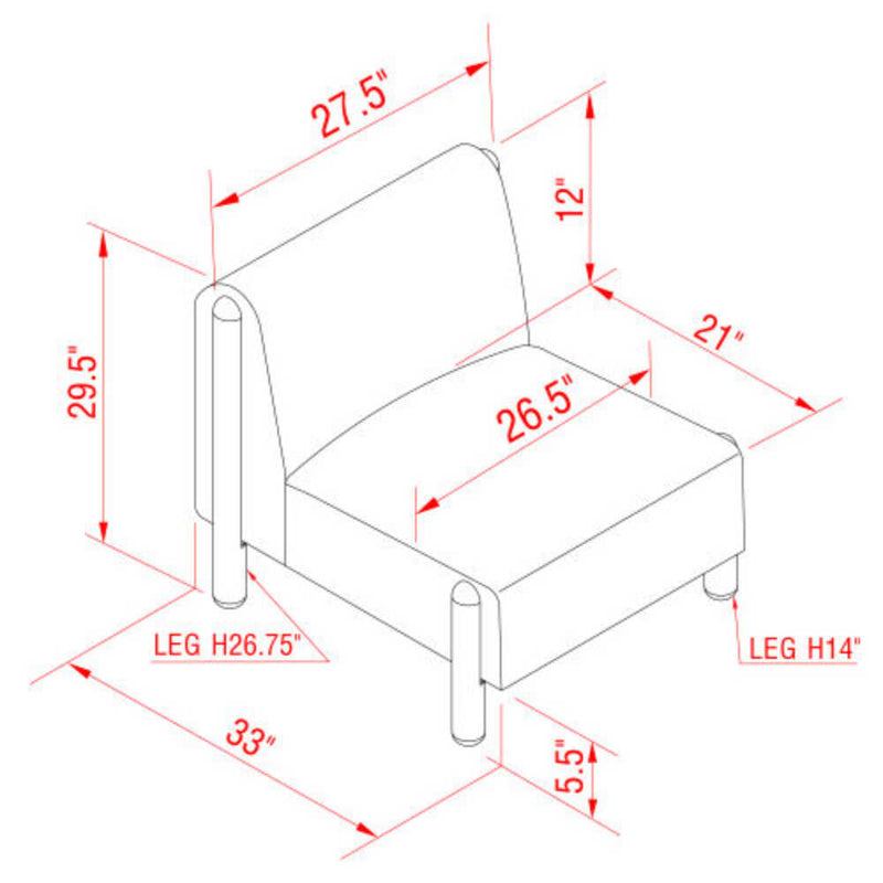 SURYA Kenwood Accent Polyester Chair (HBG26543)-HBG