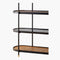 SURYA Pearson Bookcase With Top Dark Brown Stained Mango Wood And Black Tinted Glass, 18" (HBG92864)-HBG