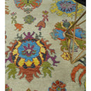 THE RUG DECOR Vibrant Colorful Beige and Rust Traditional Oushak Custom Made wool Area Rug (HBG62759)-HBG