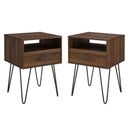 WALKER EDISON Croft Vintage Mid-Century Modern Nightstand Set of 2 (HBG57463)-HBG