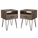 WALKER EDISON Croft Vintage Mid-Century Modern Nightstand Set of 2 (HBG57463)-HBG