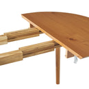 WALKER EDISON Damsel Mid Century Pine Wood Extension Dining Table (HBG98248)-HBG