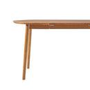 WALKER EDISON Damsel Mid Century Pine Wood Extension Dining Table (HBG98248)-HBG