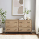 WALKER EDISON Danae Sleek Wood Metal L-Leg Dresser (HBG65743)-HBG