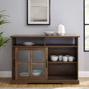 WALKER EDISON Farmhouse Sideboard With Sliding Glass Doors And Adjustable Shelves, 47.5" (HBG33345) - HBG