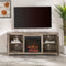 WALKER EDISON Farmhouse TV Stand With Electric Fireplace And Adjustable Shelves (HBG83567) - HBG