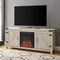 WALKER EDISON Farmhouse TV Stand With Electric Fireplace And Adjustable Shelves (HBG83567) - HBG