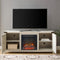 WALKER EDISON Farmhouse TV Stand With Electric Fireplace And Adjustable Shelves (HBG83567) - HBG