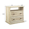 WALKER EDISON Luxurious Classic 2 Drawer Nightstand Nightstand With Elegant Side Table (HBG19034) - HBG