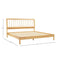 WALKER EDISON Majestic Modern Mid-Century Bed Frame With MDF Slats (HBG56432) - HBG