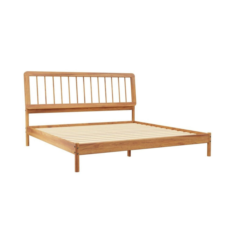 WALKER EDISON Majestic Modern Mid-Century Bed Frame With MDF Slats (HBG56432) - HBG