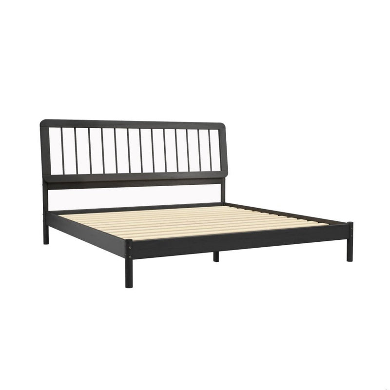 WALKER EDISON Majestic Modern Mid-Century Bed Frame With MDF Slats (HBG56432) - HBG