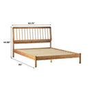 WALKER EDISON Majestic Modern Mid-Century Bed Frame With MDF Slats (HBG56432) - HBG