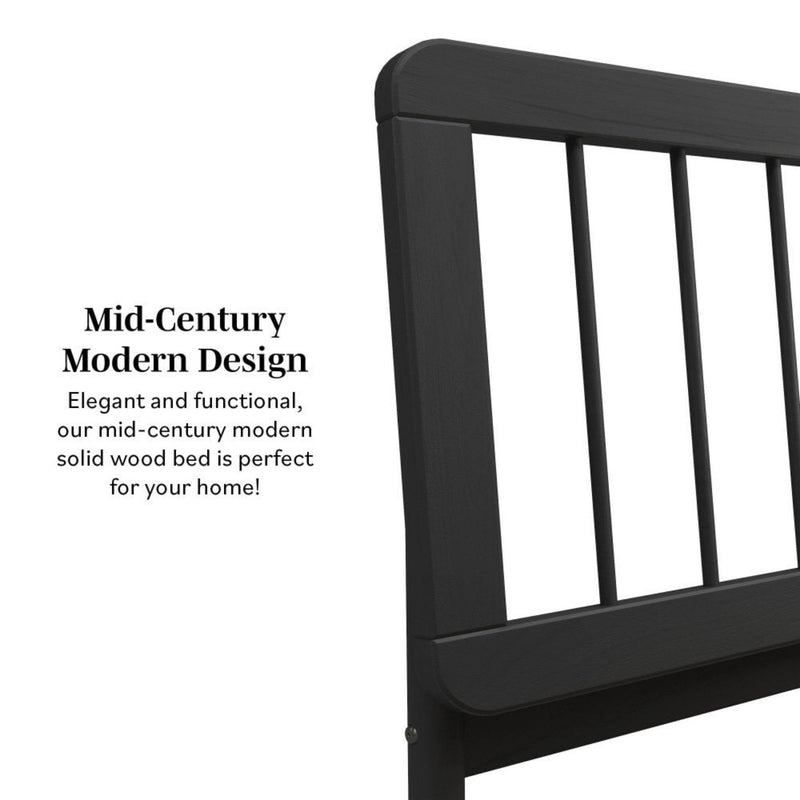 WALKER EDISON Majestic Modern Mid-Century Bed Frame With MDF Slats (HBG56432) - HBG