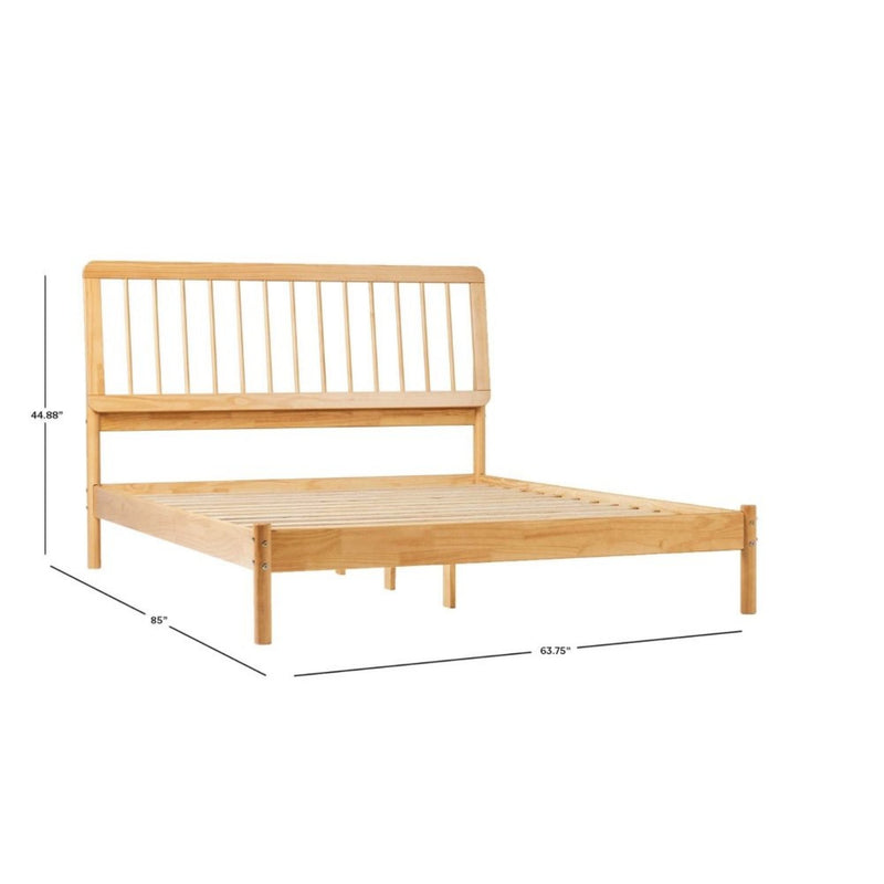 WALKER EDISON Majestic Modern Mid-Century Bed Frame With MDF Slats (HBG56432) - HBG