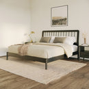 WALKER EDISON Majestic Modern Mid-Century Bed Frame With MDF Slats (HBG56432) - HBG