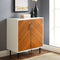 WALKER EDISON Mid-Century Accent Cabinet With Faux Bookmatch Doors And Adjustable Feet (HBG67891) - HBG