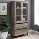 WALKER EDISON Modern Display Storage Hutch With Soft Close Doors And Smooth Drawer Glides (HBG10245) - HBG