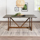 WALKER EDISON Sleek Modern Trestle Dining Table (HBG67893) - HBG