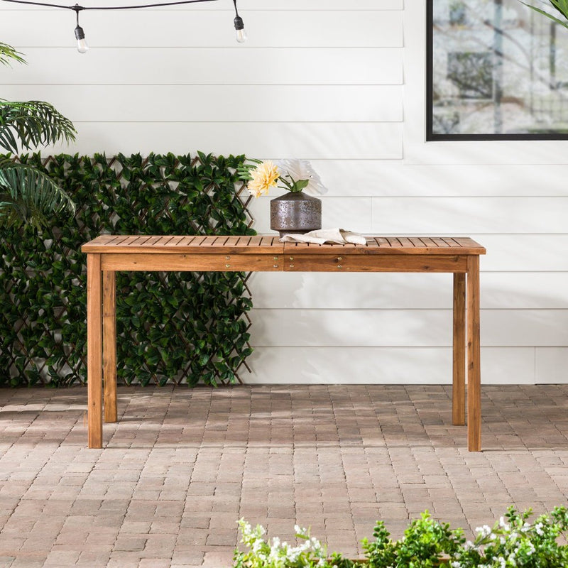 WALKER EDISON Stylish Crosswinds Acacia Wood Patio Dining Table (HBG34159)-HBG