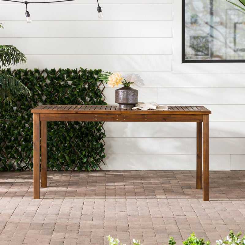 WALKER EDISON Stylish Crosswinds Acacia Wood Patio Dining Table (HBG34159)-HBG