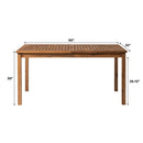 WALKER EDISON Stylish Crosswinds Acacia Wood Patio Dining Table (HBG34159)-HBG