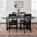 WALKER EDISON Timeless Farmhouse Dining Set With 5 Piece AndTwo Tone Finish (HBG89573) - HBG