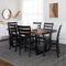 WALKER EDISON Timeless Farmhouse Dining Set With 5 Piece AndTwo Tone Finish (HBG89573) - HBG