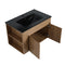 30" Modern Bathroom Vanity Set - Black Ceramic Basin with Adjustable Open Shelf (93146285) - HBG