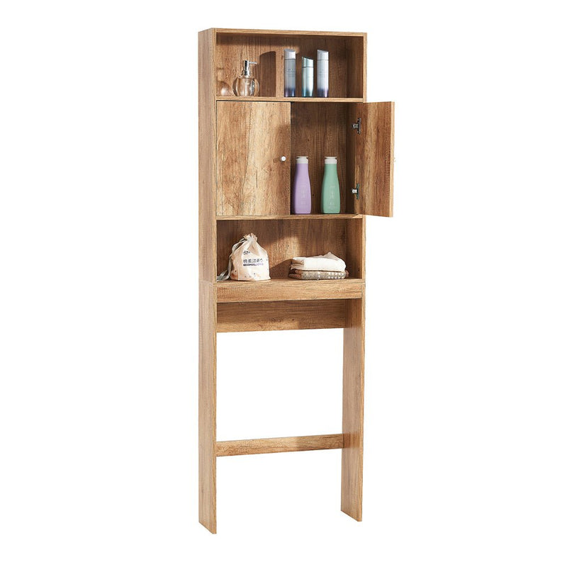 77" Wooden Over-The-Toilet Storage Cabinet - Bathroom Space Saver Shelf (91864253) - HBG