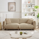 Premium Plush Bread-Shaped Sofa With Pillows And Anti-Skid Metal Feet (HBG78613)