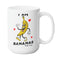 BANANA LOVE MUG - Premium Large White Round BPA-Free Cute Ceramic Coffee Tea Mug With C-Handle, 15OZ Front View