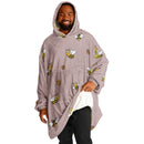 BEE SLEEP HOODIE - Premium Soft Polyester Unisize Wearable Snug Hoodie Blanket With Plush Hood - HBG