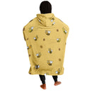 BEE SLEEP HOODIE - Premium Soft Polyester Unisize Wearable Snug Hoodie Blanket With Plush Hood - HBG