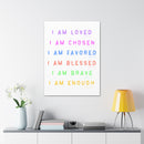 BIBLE AFFIRMATIONS FAITH CANVAS - Premium Large Inpirational Wall Hanging Art Print For Home And Office Demonstration View