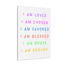 BIBLE AFFIRMATIONS FAITH CANVAS - Premium Large Inpirational Wall Hanging Art Print For Home And Office Side View