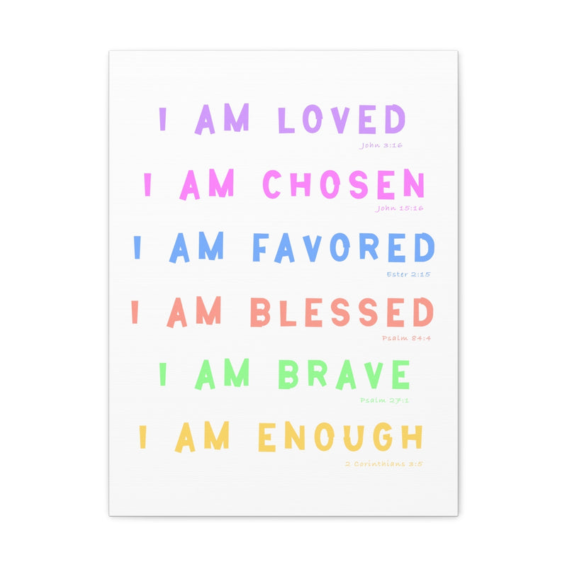 BIBLE AFFIRMATIONS FAITH CANVAS - Premium Large Inpirational Wall Hanging Art Print For Home And Office Detail View