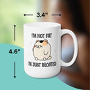 BLOATED FUNNY MUG - Premium Large White Round BPA-Free Ceramic Mug With C-Handle, 15OZ (0596391) - HBG