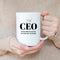 CEO GROWTH MUG - Large Luxury White Round BPA-Free Ceramic Coffee Tea Mug With C-Handle, 15OZ (6074090) - HBG