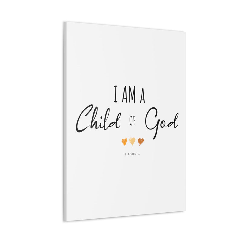 CHILD OF GOD FAITH CANVAS - Premium Large Inpirational Wall Hanging Art Print For Home And Office Side View