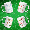 CHRISTMAS MUGS BUNDLE  - Limited Edition Premium Christmas Elves, Snowman, Santa, Reindeer Ceramic Mugs Comparison View