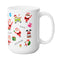 CHRISTMAS SANTA SEASONAL MUG - Premium Large White Round BPA-Free Cute Ceramic Coffee Tea Mug With C-Handle, Side View