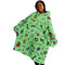 CHRISTMAS SLEEP HOODIE - Premium Soft Polyester Unisize Wearable Snug Hoodie Blanket With Plush Hood - HBG