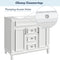 Contemporary White Bathroom Vanity Set With Storage, 36" (HBG74312) - HBG