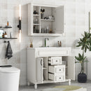 Contemporary White Bathroom Vanity Set With Storage, 36" (HBG74312) - HBG